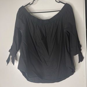 Black off the shoulder top